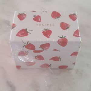 C R Gibson Recipe File Box  Cards Strawberry New in Box